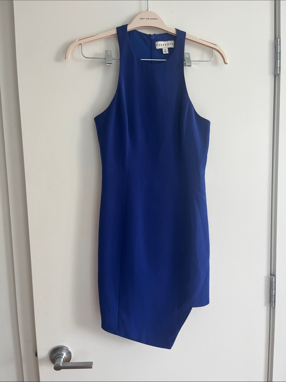 KEEPSAKE the Label Asymmetrical Royal Blue Sheath Dress